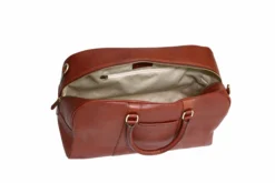 Felda Firenze Italian Leather Holdall -Suitcase Shop 18810Cognac 5 scaled