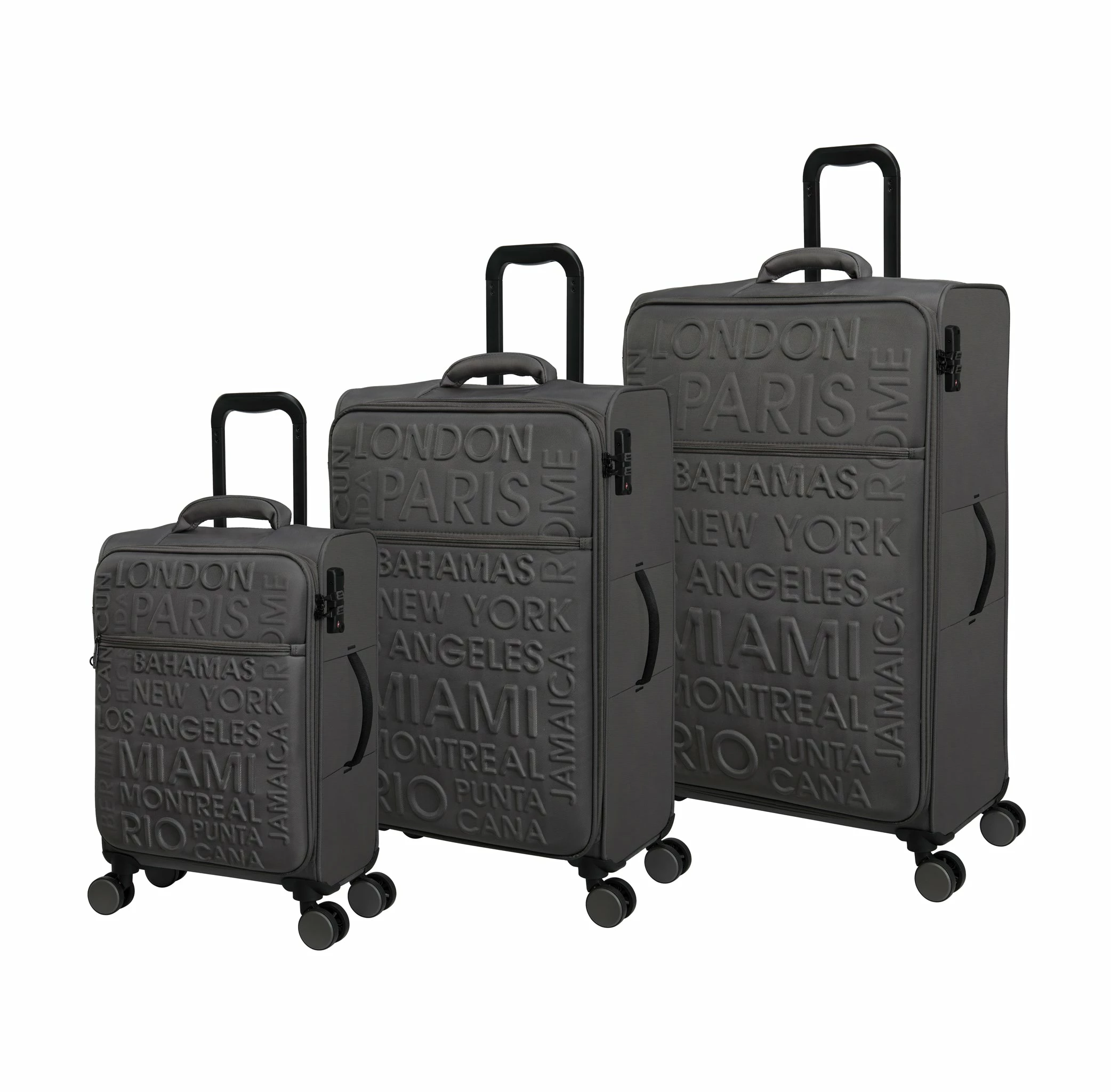 IT Luggage Citywide - 3pc Set (Charcoal) 1 IT Luggage Citywide - 3pc Set (Charcoal)