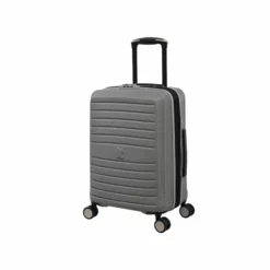 IT Luggage Eco-Protect - 3pc Set (Elephant Skin) -Suitcase Shop 32759 UK16 2910E08GreyskinS735SSFrontpanel18.9in