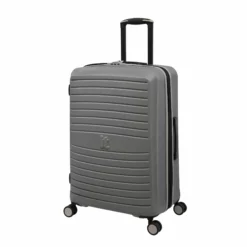 IT Luggage Eco-Protect - 3pc Set (Elephant Skin) -Suitcase Shop 32759 UK16 2910E08GreyskinS735SSFrontpanel25in