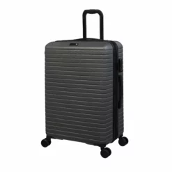 Attuned - 3pc Set (Charcoal) -Suitcase Shop 32772 UK16 2620 08CharcoalgreySSFrontpanel25in