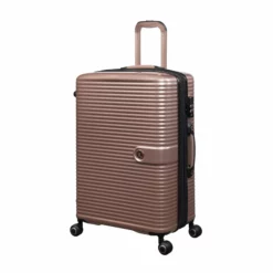 IT Luggage Helixian - 3pc Set (Metallic Rose Gold) 15 IT Luggage Helixian - 3pc Set (Metallic Rose Gold) -Suitcase Shop 32898 UK16 2842 08MetallicrosegoldS397SSFrontpanel25in