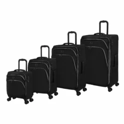 IT Luggage Trinary - 4pc Set (Black)