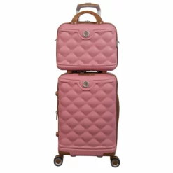 IT Luggage Indulging - 4pc Set (Flamingo Pink) -Suitcase Shop 32964 UK16 3039 08 16 3039 15FlamingoPinkSSFrontpanel18.5 13.7in