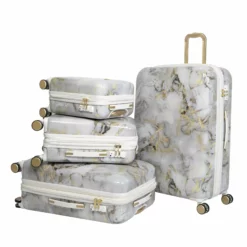 IT Luggage Sheen - Underseat (Gold Greyscale Marble) 19 IT Luggage Sheen - Underseat (Gold Greyscale Marble) -Suitcase Shop 32980 UK16 2269B08GoldgreyscalemarbleSSFrontpanelset1 2facb6ee 234c 4253 97d5 b7f355949771