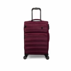 IT Luggage Fusional - 4pc Set (Dark Red) -Suitcase Shop 32987B UK12 2920 08DarkredsS055SSFrontpaneldirectly19.4in