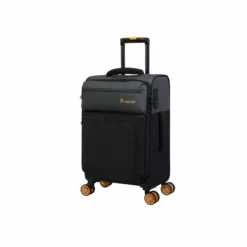 Duo-Tone - 4pc Set (Pewter & Black) -Suitcase Shop 33080 UK12 1519B08Pewter BlackSSFrontpanel19.5in