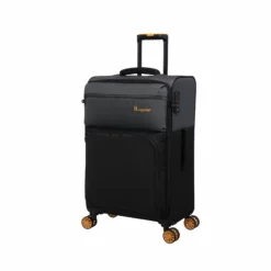 Duo-Tone - 4pc Set (Pewter & Black) -Suitcase Shop 33080 UK12 1519B08Pewter BlackSSFrontpanel23.4in