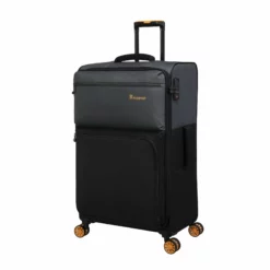 Duo-Tone - 4pc Set (Pewter & Black) -Suitcase Shop 33080 UK12 1519B08Pewter BlackSSFrontpanel27.4in
