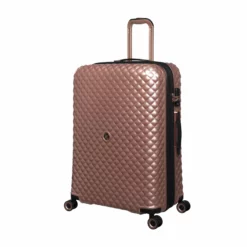 IT Luggage Glitzy - 5pc Set (Metallic Rose Gold) 23 IT Luggage Glitzy - 5pc Set (Metallic Rose Gold) -Suitcase Shop 33109 UK16 2888A08MetallicrosegoldSSFrontpanel27in
