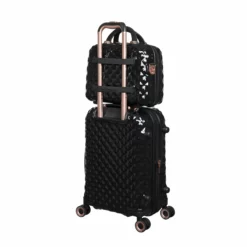 IT Luggage Glitzy - 5pc Set (Black) -Suitcase Shop 33109 UK16 2888A08 16 2888A15BlackSSBackpanel