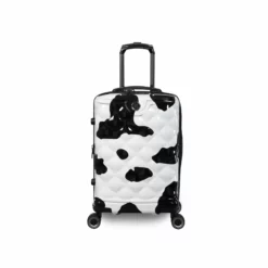 IT Luggage Indulging - 4pc Set (Moo Cow Print) 27 IT Luggage Indulging - 4pc Set (Moo Cow Print) -Suitcase Shop 33198 UK16 3039A08Moocowblack whiterepeatprintSSFrontpaneldirectly18.5in