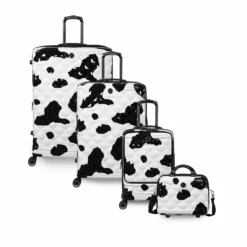 IT Luggage Indulging II - 4pc Set (Moo Cow Print) 25 IT Luggage Indulging II - 4pc Set (Moo Cow Print) -Suitcase Shop 33198 UK16 3039A08Moocowblack whiterepeatprintSSFrontpaneldirectlyset3 f175cbf0 c6dd 47d4 8841 529a1cee98ec