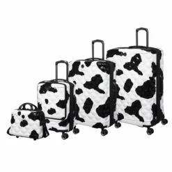 IT Luggage Indulging II - 4pc Set (Moo Cow Print) 38 IT Luggage Indulging II - 4pc Set (Moo Cow Print) -Suitcase Shop 33198 UK16 3039A08Moocowblack whiterepeatprintSSFrontpanelset3 8b9631ca b237 4fcf 9be4 c80037e20c87