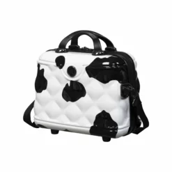 IT Luggage Indulging - Vanity Case (Moo Cow Print) -Suitcase Shop 33198 UK16 3039A15Moocowblack whiterepeatprintSSFrontpanel 2b6a0a8d 1f69 4120 99ca bc22b3413ab2