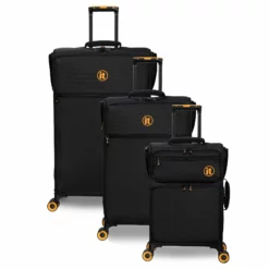 Simultaneous - 3pc Set (Black) -Suitcase Shop 33202 UK12 2900 08BlackSSFrontpaneldirectlyset1