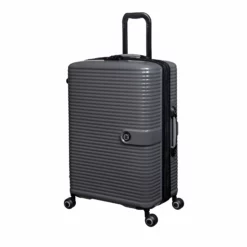 IT Luggage Helixian - 3pc Set (Charcoal) -Suitcase Shop 61334 US16 2842 08CharcoalgreyS022SSFrontpanel25in