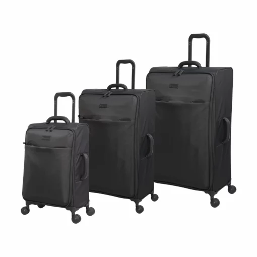 IT Luggage Lustrous - 3pc Set (Charcoal) -Suitcase Shop 61362 US12 2194 08CharcoalS561SSFrontpanelB