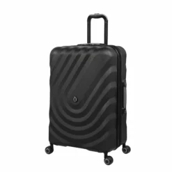 Eco-Pulse - 3pc Set (Black) -Suitcase Shop 61607 US16 3013E08BlackS001SSFrontpanel25in
