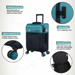 IT Luggage Duo-Tone - Cabin (Capri Breeze / Dress Blues) 12 IT Luggage Duo-Tone - Cabin (Capri Breeze / Dress Blues) -Suitcase Shop Duo Tone Cabin Capri Infographic