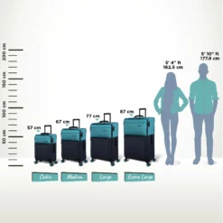 Duo-Tone - Large (Capri Breeze / Dress Blues) -Suitcase Shop Duo Tone Capri Relative Size 4a5fcfc4 c787 41a0 ad61 6a11d1a17642