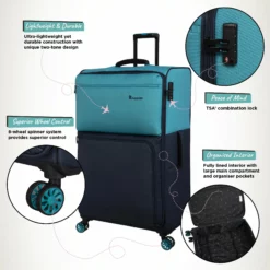 Duo-Tone - Extra Large (Capri Breeze / Dress Blues) 13 Duo-Tone - Extra Large (Capri Breeze / Dress Blues) -Suitcase Shop Duo Tone XLarge Capri Infographic