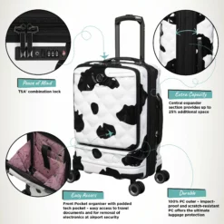 IT Luggage Indulging II - 4pc Set (Moo Cow Print) 23 IT Luggage Indulging II - 4pc Set (Moo Cow Print) -Suitcase Shop Indulging Moo Cabin Pocket Infographic 5938d24b a009 4db3 8aad 3ee1fec01ce1