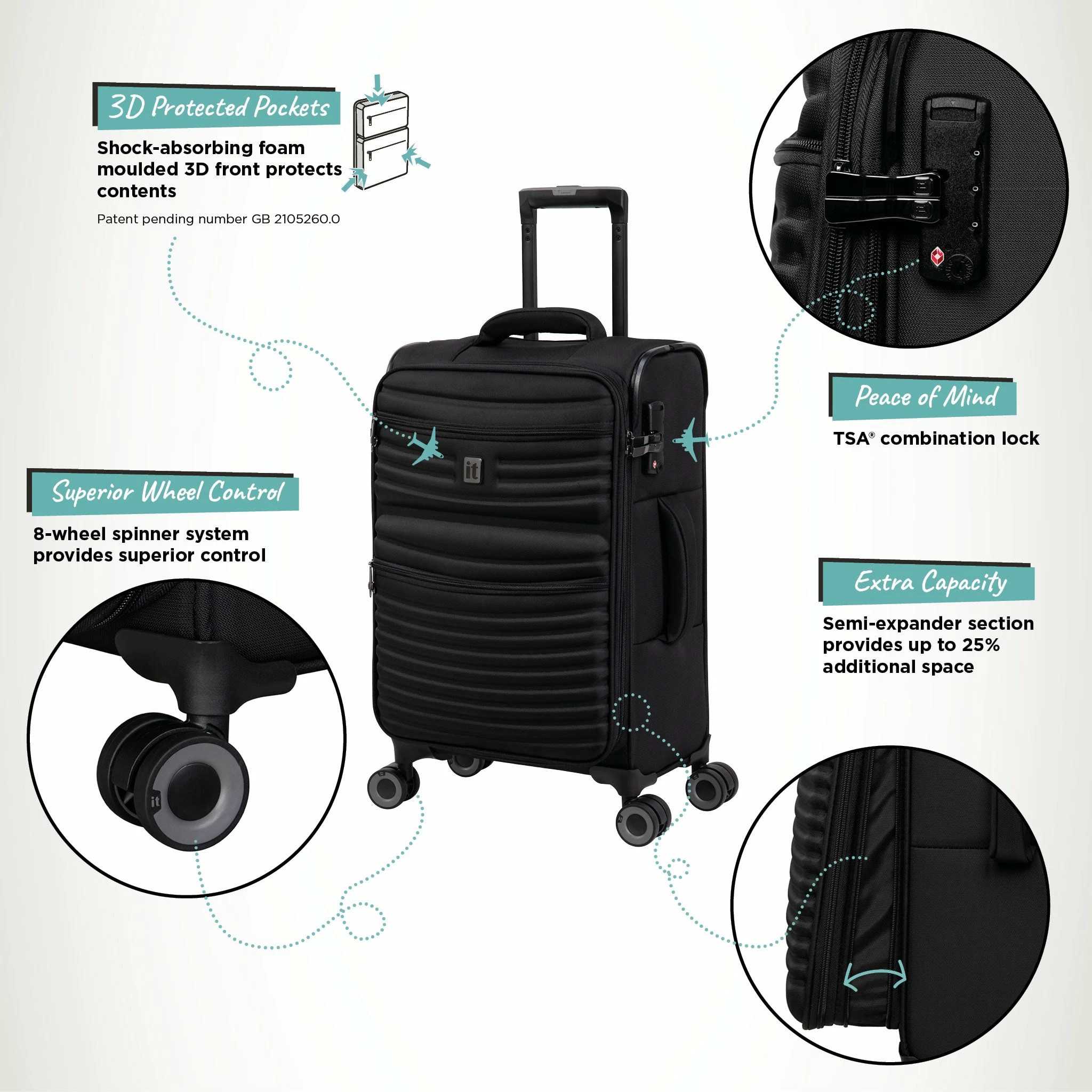 IT Luggage Precursor - Cabin (Black) 3 IT Luggage Precursor - Cabin (Black) - Image 3
