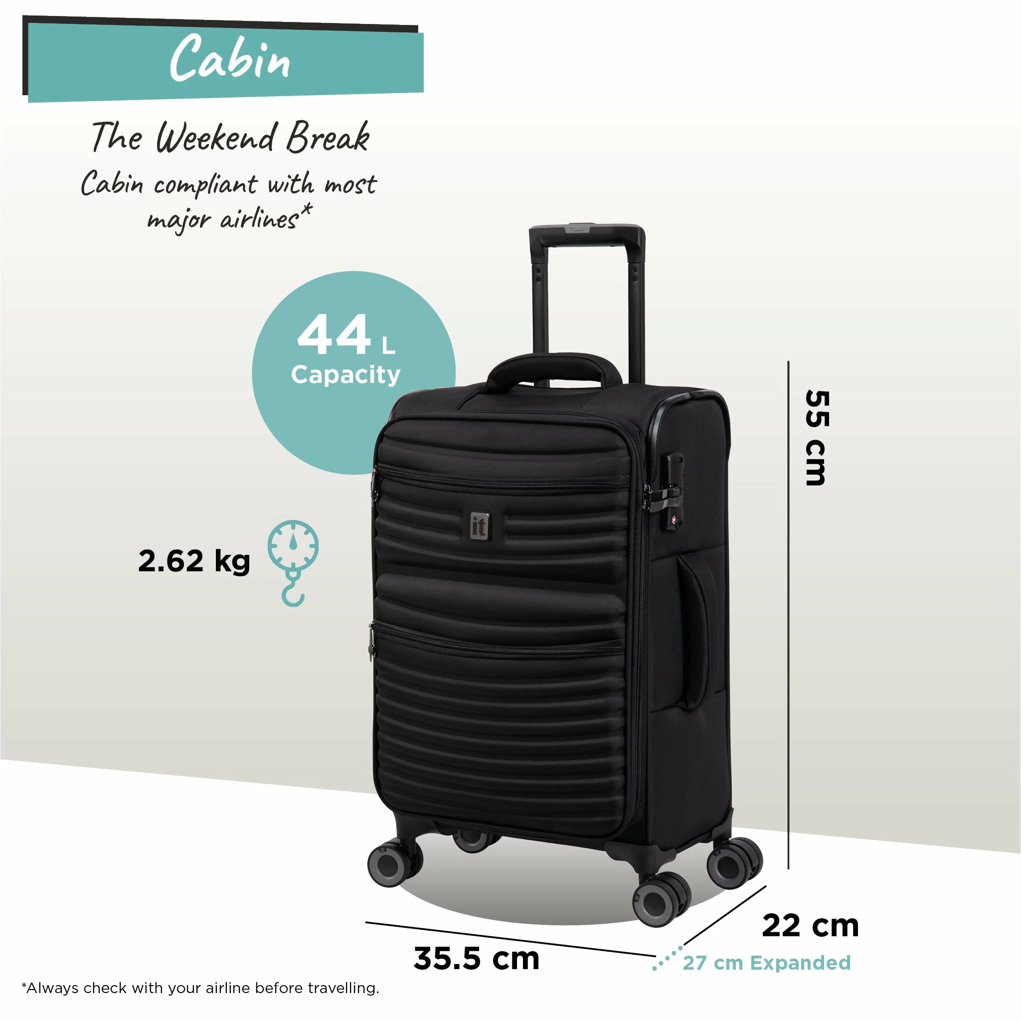 IT Luggage Precursor - Cabin (Black) 8 IT Luggage Precursor - Cabin (Black) - Image 8