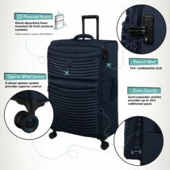 IT Luggage Precursor - Large (Dress Blues) -Suitcase Shop Precursor Large Blue Infographic