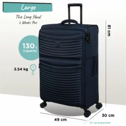 IT Luggage Precursor - Large (Dress Blues) -Suitcase Shop Precursor Large blue dims weights