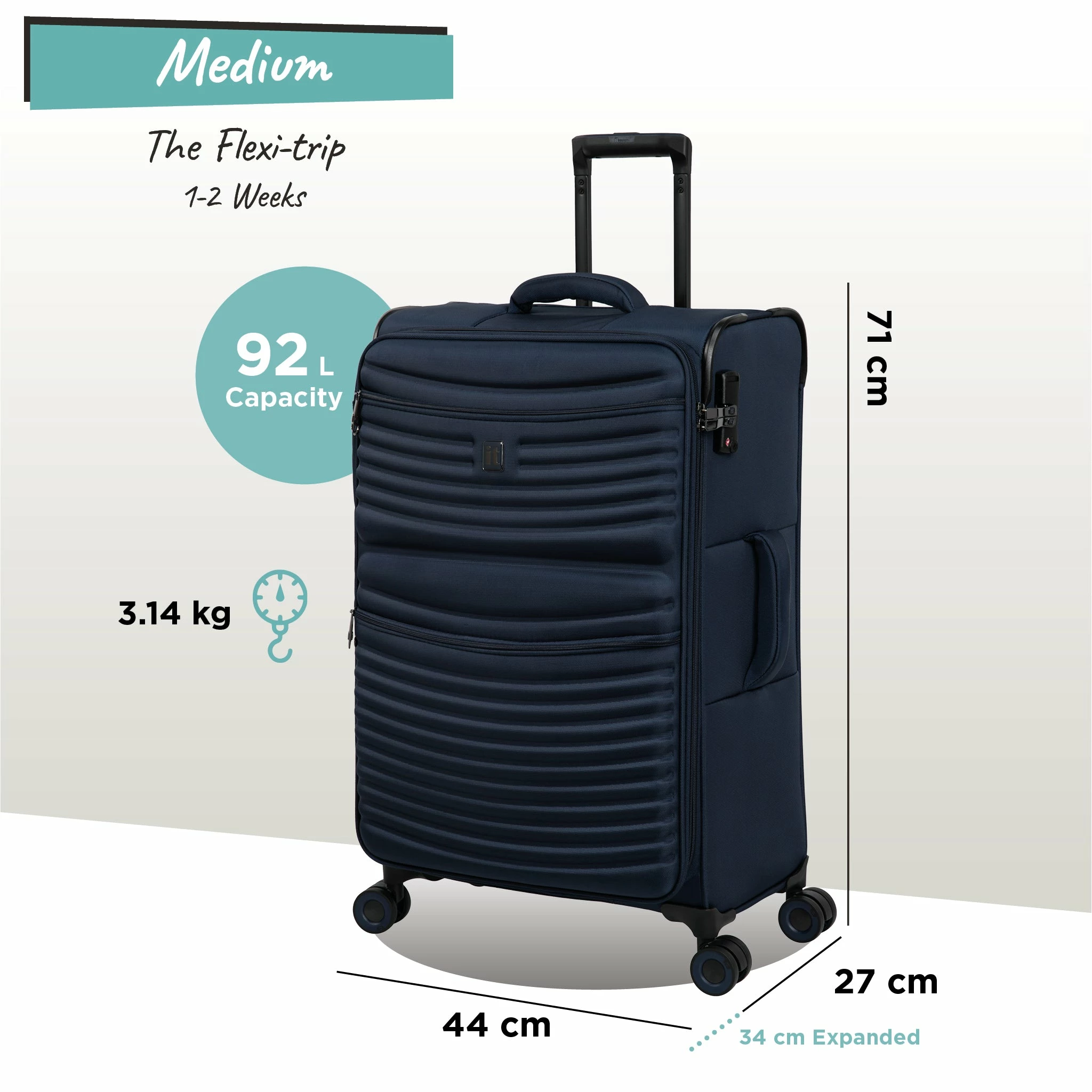 IT Luggage Precursor - Medium Plus (Dress Blues) 13 IT Luggage Precursor - Medium Plus (Dress Blues) - Image 13