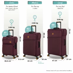 Simultaneous - Medium (French Port) -Suitcase Shop Simultaneous Set French Port dims weights 443a71bd 6cea 4f3f 803e 98b14e13a600