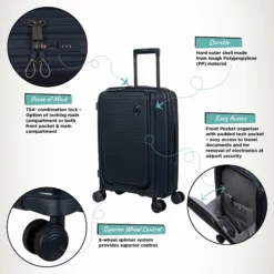 IT Luggage Spontaneous II - Cabin With Pocket (Blueberry) 13 IT Luggage Spontaneous II - Cabin With Pocket (Blueberry) -Suitcase Shop Spontaneous Cabin Pocket Blueberry Infographic a0d62143 0fd6 4bed b2fa 7a2c5911464b
