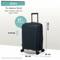 IT Luggage Spontaneous - Cabin (Blueberry) -Suitcase Shop Spontaneous Cabin blueberry dims weights