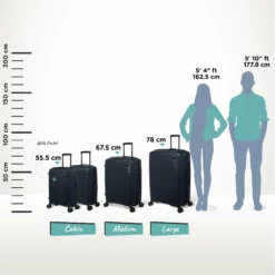 IT Luggage Spontaneous - Medium Plus (Blueberry) -Suitcase Shop Spontaneous Full set blueberry Relative Size 894c4d9b 1d1c 448f 82f4 7bf8a8d6204d