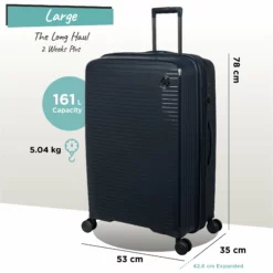 IT Luggage Spontaneous - Large (Blueberry) -Suitcase Shop Spontaneous Large blueberry dims weights