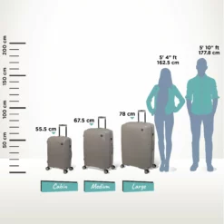 IT Luggage Spontaneous - Cabin (Feather Grey) 25 IT Luggage Spontaneous - Cabin (Feather Grey) -Suitcase Shop Spontaneous Set Feather Relative Size dba37eaa daca 4b24 9ea0 f61ea00dba31