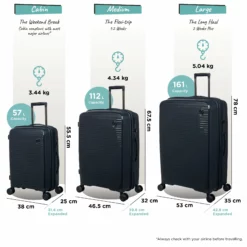 IT Luggage Spontaneous - 3pc Set (Blueberry) -Suitcase Shop Spontaneous Set blueberry dims weights