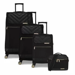 Ted Baker Albany Eco Soft Side 4-Wheel 69cm Medium Suitcase -Suitcase Shop TBW Ted Baker Albany Eco Black Luggage Grp2 e024a003 e629 4056 a06a 2f2ae2d074d1