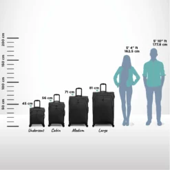 IT Luggage Trinary - Large (Black) -Suitcase Shop Trinary Relative Size Black 7745eabc 170a 4cde 91fb b86a7f7489d0