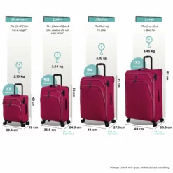 IT Luggage Trinary - Large (Viva Magenta) -Suitcase Shop Trinary set magenta dims weights 2b34ee48 7277 4b89 966a b15247491783