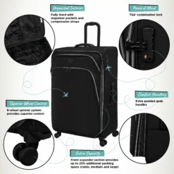 IT Luggage Trinary - Large (Black) -Suitcase Shop Website Infographic Trinary Large Blk 87477a94 4386 402b adbb a5c8409df85b