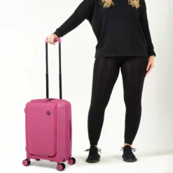 IT Luggage Spontaneous II - Cabin With Pocket (Azalea Pink) -Suitcase Shop it Luggage MAR23 04 V2 PINK